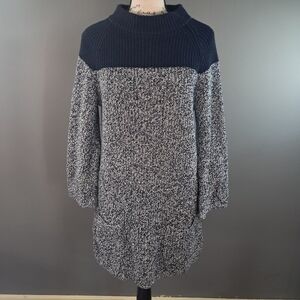 Tommy Hilfiger Blue Sweater Dress With 2 Patch Pockets Size Medium